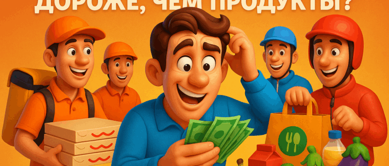 Почему доставка еды дороже, чем продукты?